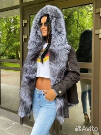 Парка с натуральным мехом
