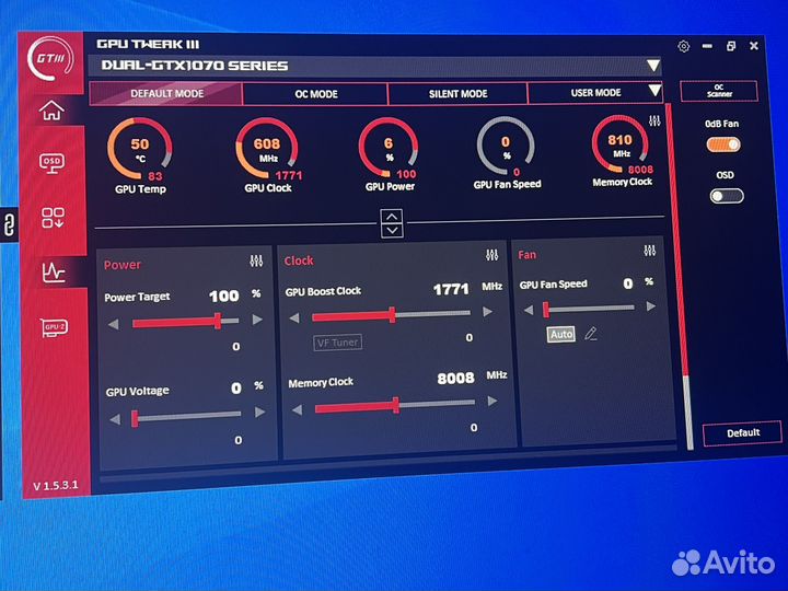 Видеокарта Asus gtx 1070 dual 8gb