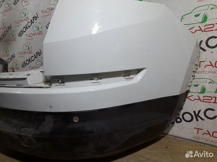 Бампер задний с юбкой под фаркоп Skoda Kodiaq 2017