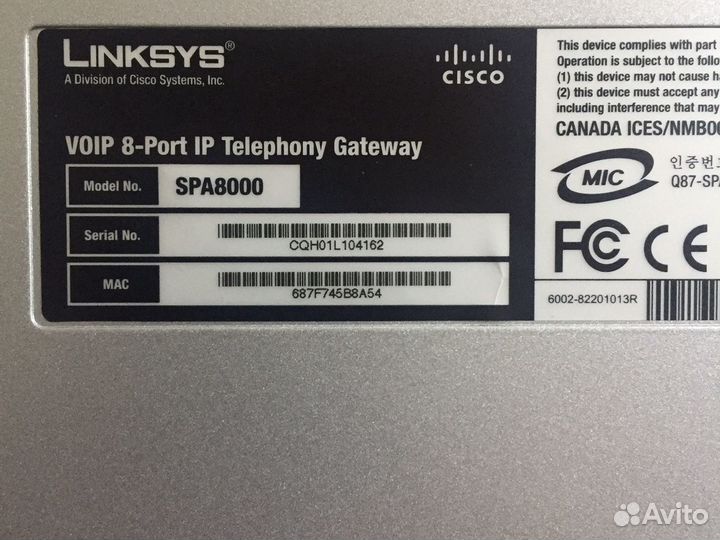 Адаптер link sys SPA-8000