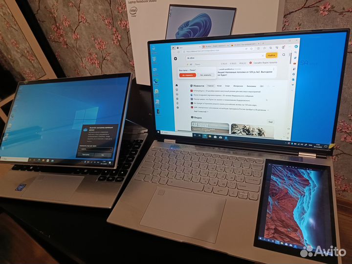 Ноутбук с двумя экранами 3.4 Ггц 16gb/256gb