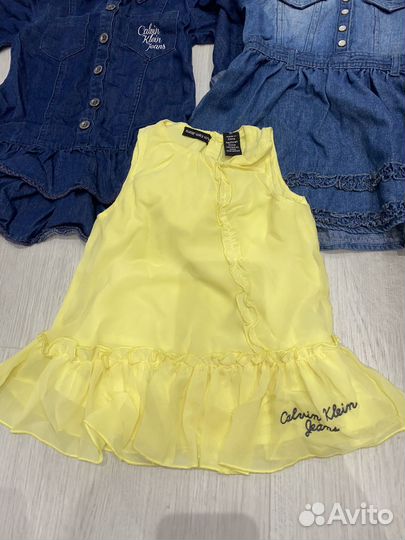 Платья джинсовые и блузка туника Calvin klein