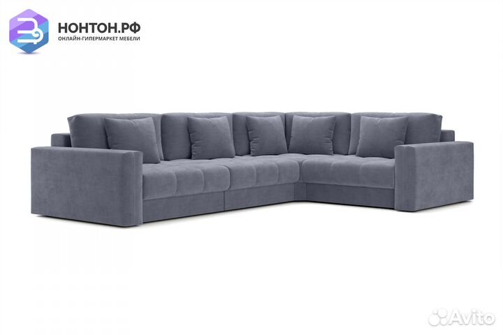 Диван угловой тик-так Монарх М3У1 темно-серый