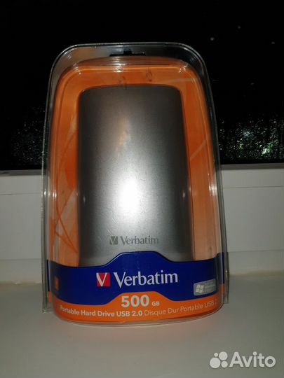 Внешний жесткий диск Verbatim 500 GB (новый)