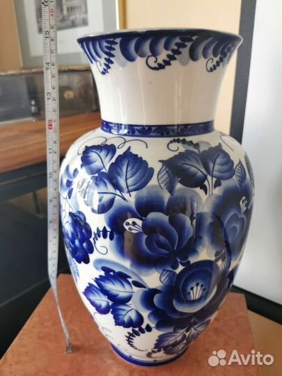Ваза интерьерная Гжель hand made
