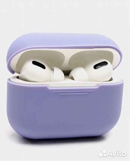 Чехол на airpods pro белый и сиреневый