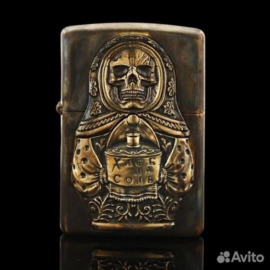 Зажигалка Zippo - Матрёшка: Хлеб да Соль