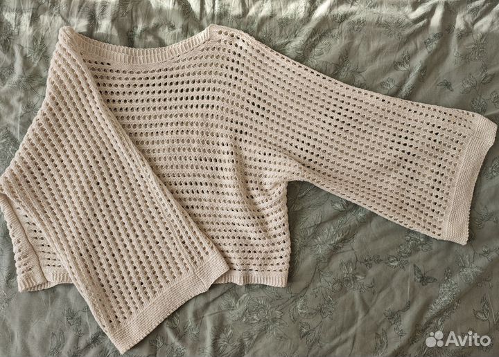 Кофта в сетку короткая 42-48 размер