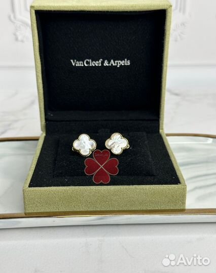 Серьги Ван клиф Van Cleef золото 585