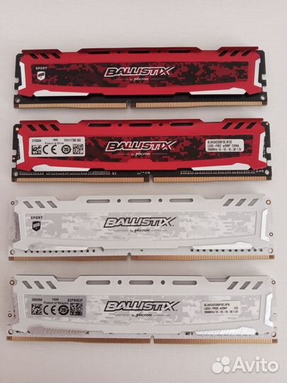 Оперативная память Crucial ballistix ddr4 16gb