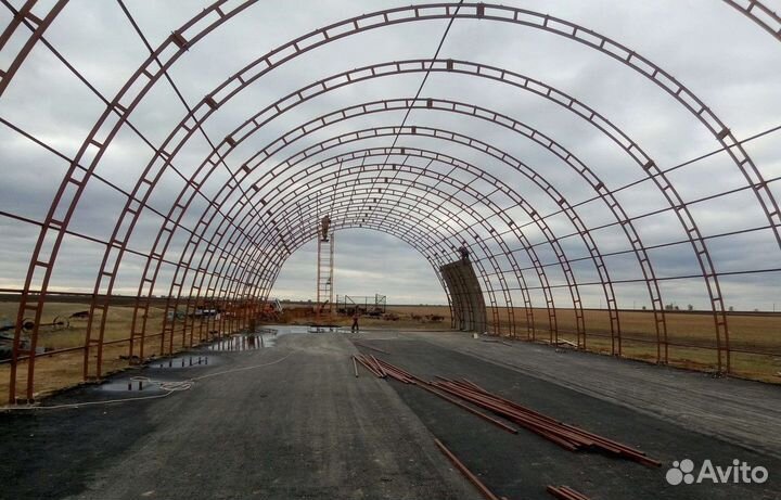 Каркас ангара с монтажем