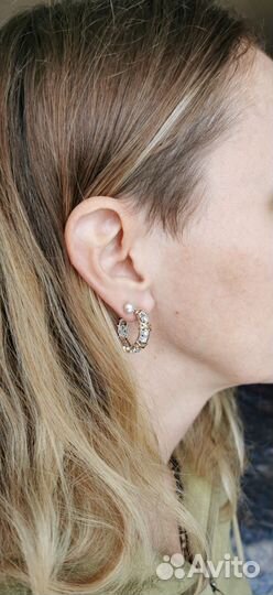 Золотые серьги с бриллиантами