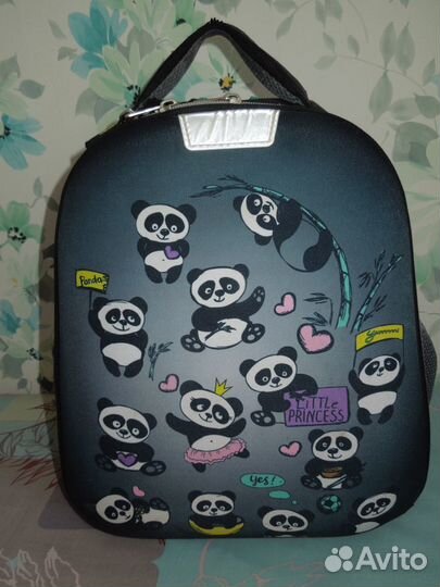 Рюкзак, ранец, портфель. с пандами. анатомический