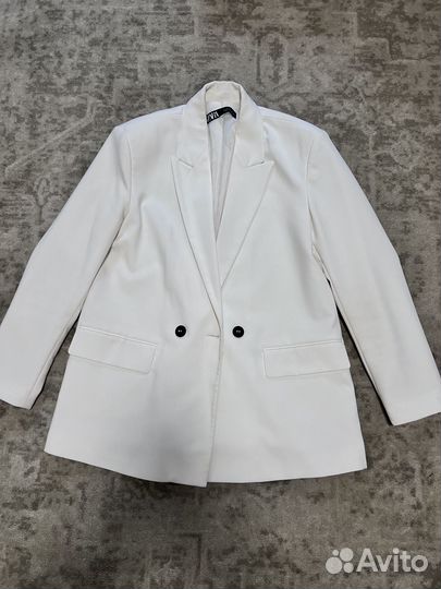 Жакет пиджак женский белый зара 44-46р