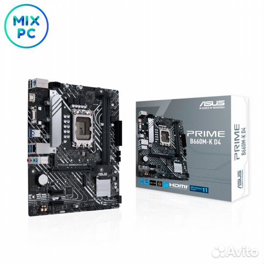 Материнская плата LGA1700 asus prime B660M-K D4