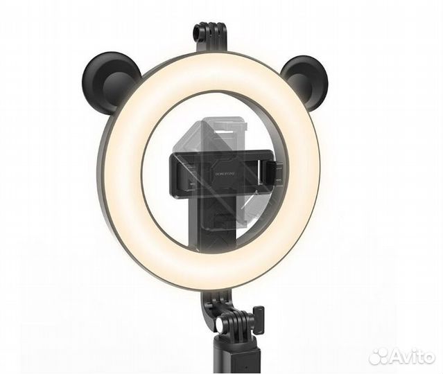 Селфи палка с кольцевой лампой