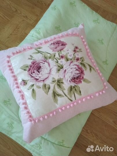 Одеяло лоскутное, наволочки ручная работа