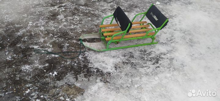 Санки для двойни с колесами