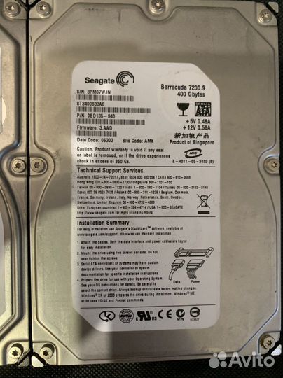 Seagate barracuda, hitachi 3tb. Жеткие диски hdd