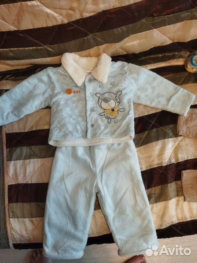 Тёплый костюмчик на 3-6 месяцев