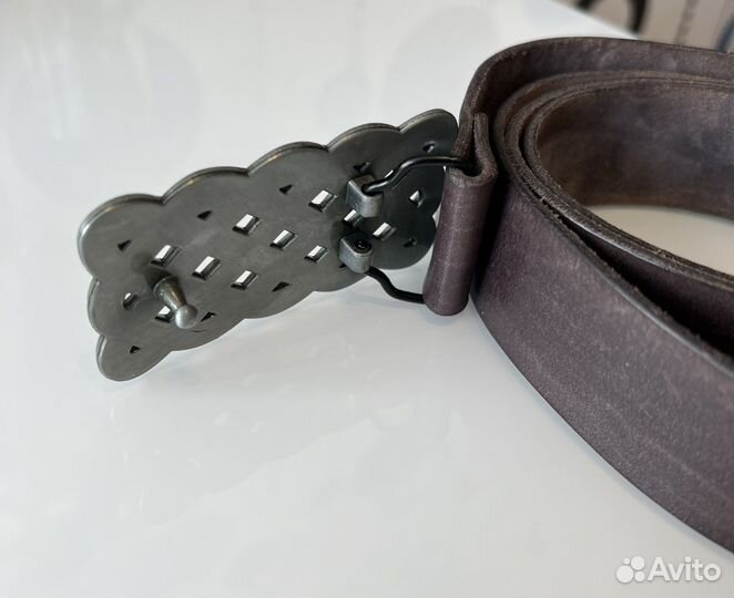 Мужской кожаный ремень ручной работы