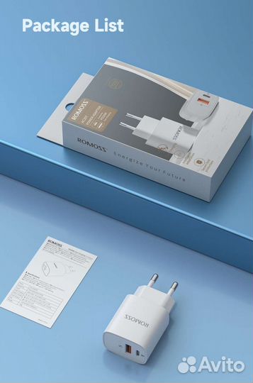 Адаптер питания Сетевое зарядное устройство Romoss
