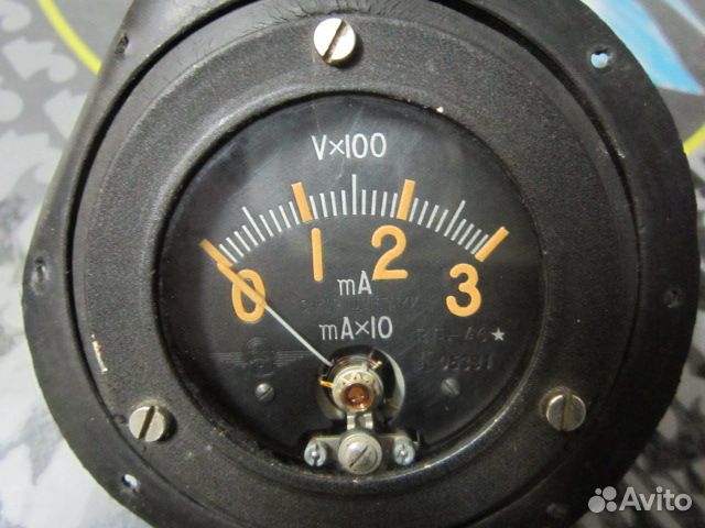 Авиационный вольтметр (миллиамперметр) ва-46