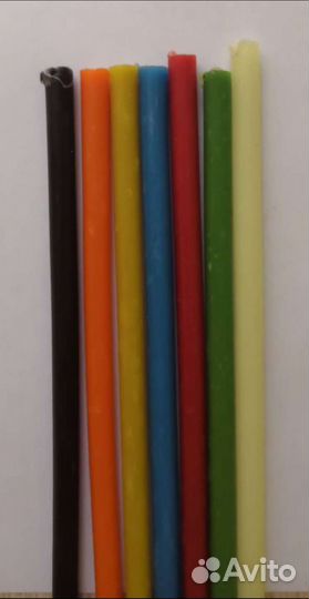 Большие цветные восковые свечи