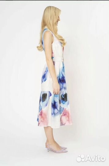 Платье летнее рр 46 лен
