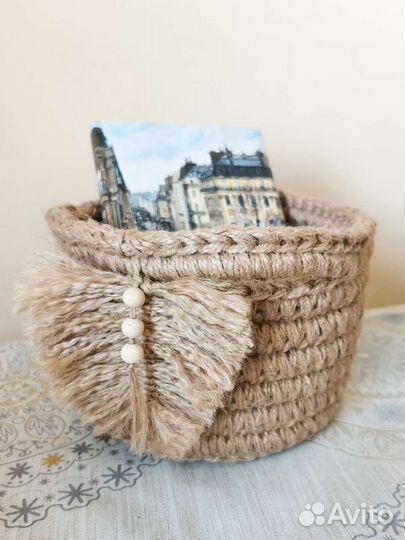 Корзина из джута