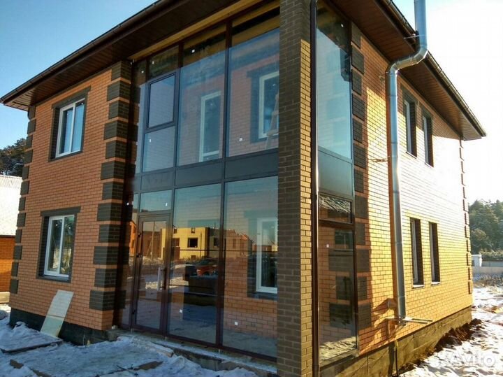 Алюминиевые окна в коттедж