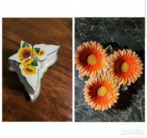 Менажница с крышкой / менажница подсолнухи