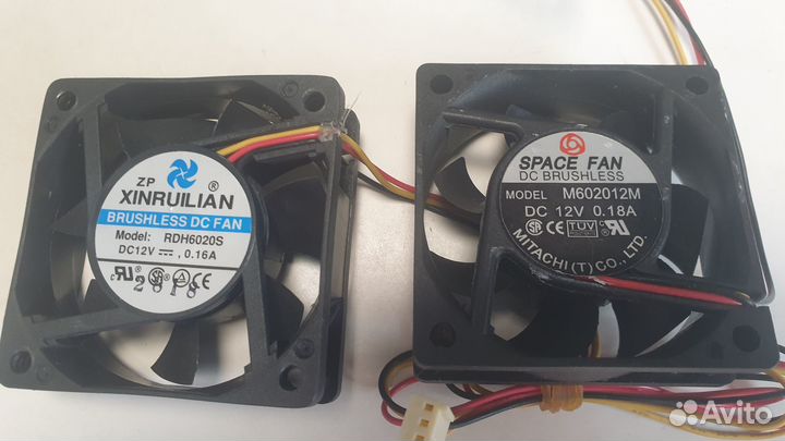 Вентиляторы бесщёточные 12 вольт 60х60х20 новые
