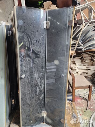 Стеклянные ограждения для душа с поддоном бу