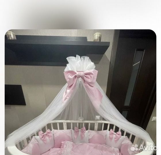 Кроватка овальная трансформер