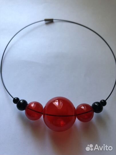 Колье чокер стекло