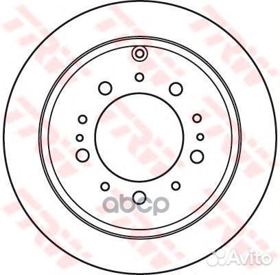 Диск тормозной задний toyota land cruiser 200