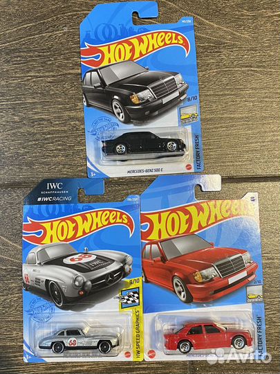 Hot wheels mercedes 500e, 300sl
