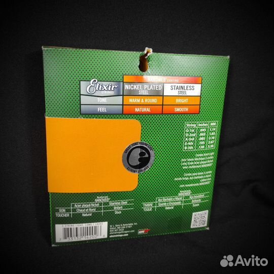 Струны для бас гитары Elixir (новые)