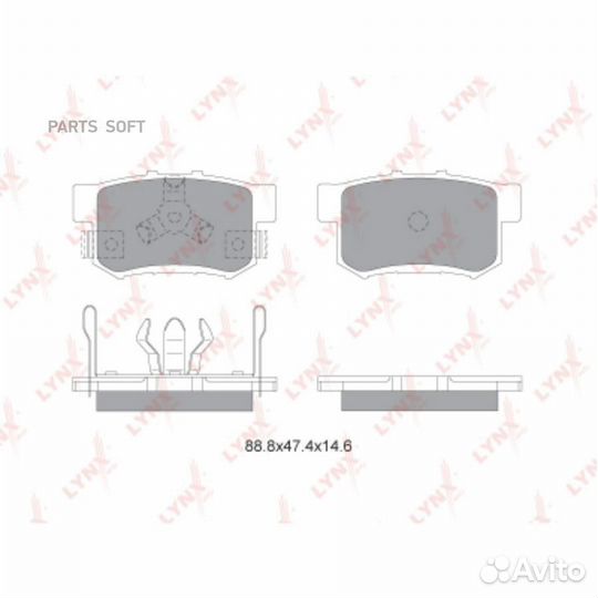 Lynxauto BD3434 Колодки тормозные дисковые зад