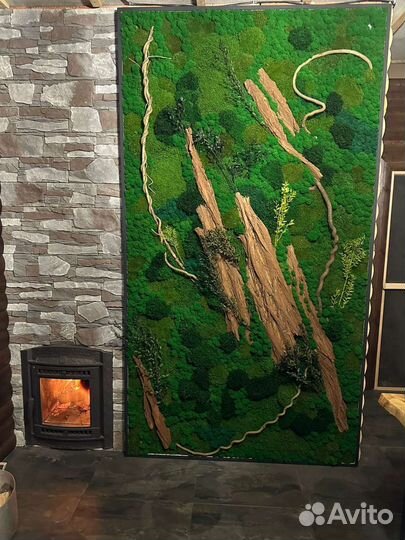 Панно из стабилизированного мха