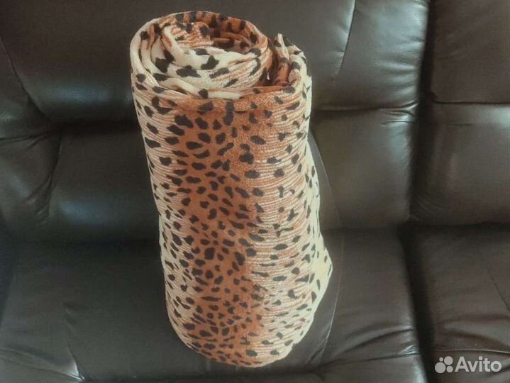 Плед leopard евро