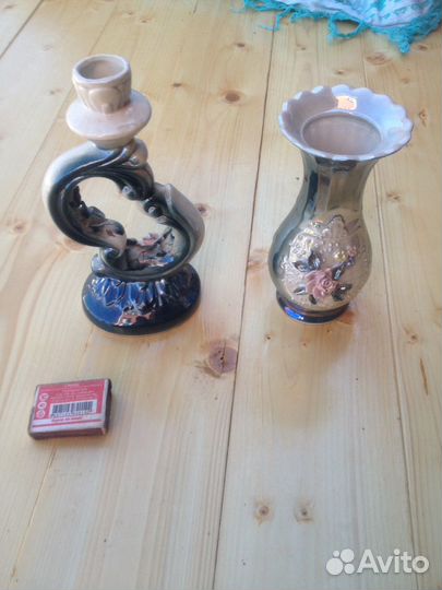 Ваза и подсвечник фарфор