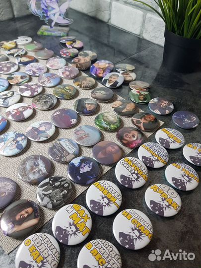 Значки аниме и с любым Вашим принтом