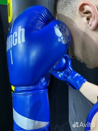 Перчатки боксерские clinch olimp синие