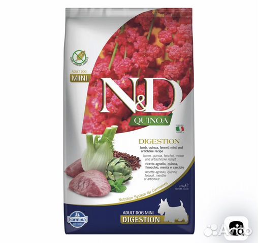 Farmina N&D Quinoa Digestion, для собак 2,5 кг