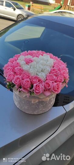 Букет роз сердце