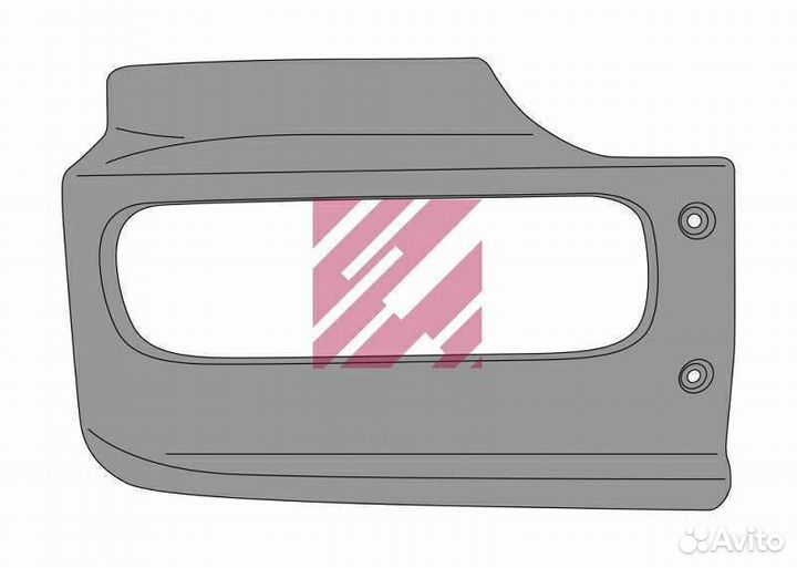 Угол бампера низкий 415 мм правый Mercedes Atego