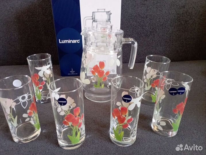 Кувшин + бокалы новый набор Люминарик