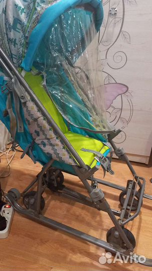 Санки коляска с колёсиками
